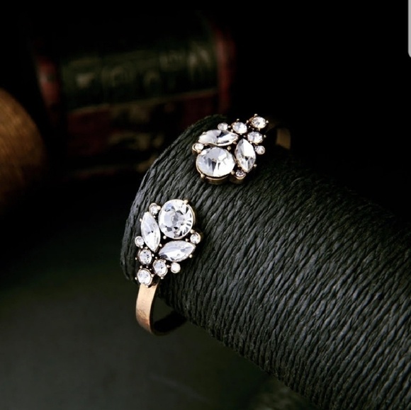 Clear Crystal Cuff Bracelet - Picture 1 of 3